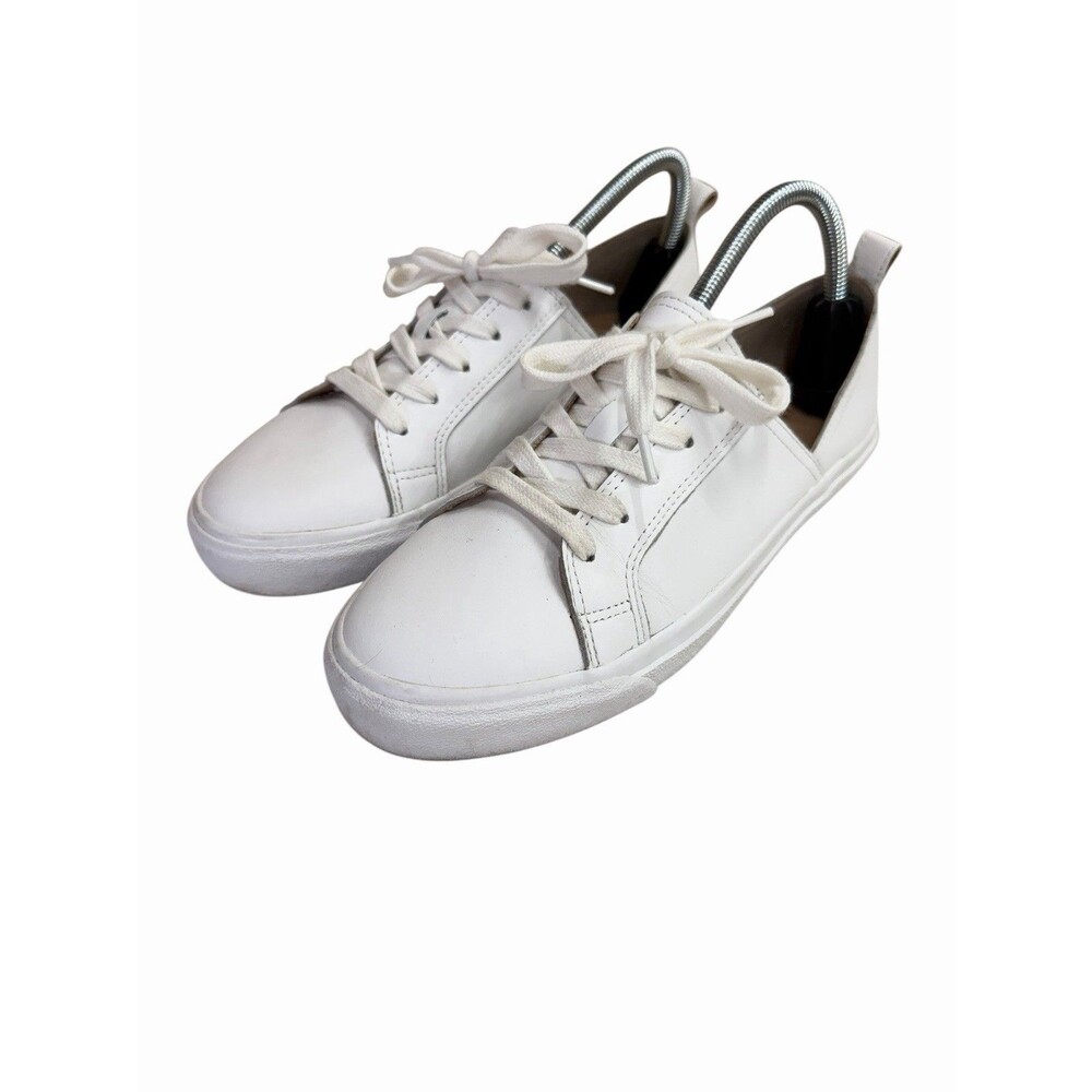 Lucky Brand Dansbey Shoes White Leather Lace-Up Low Top Sneakers  Size 8.5M